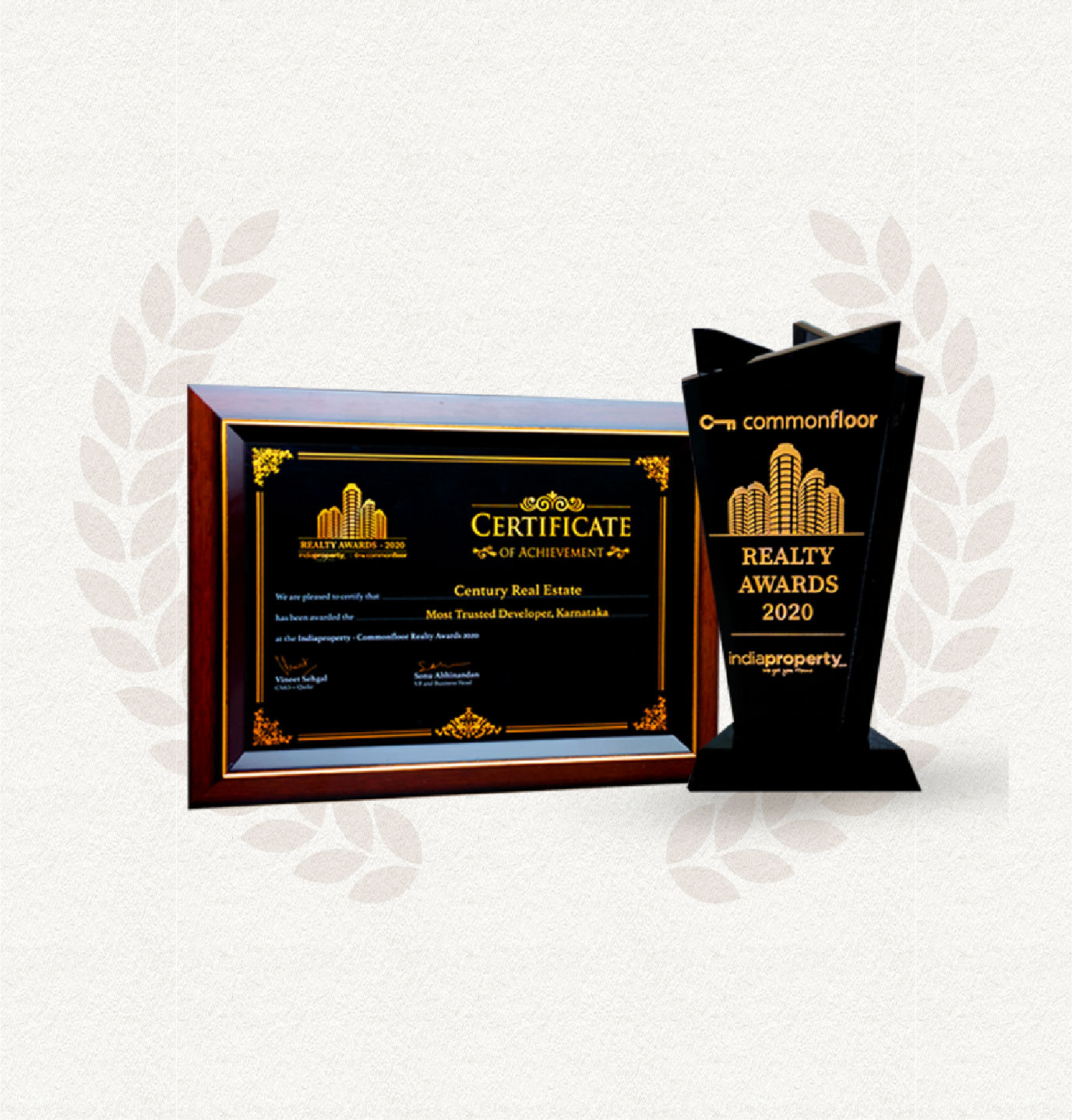 CENTURY REAL ESTATE WINS MOST TRUSTED DEVELOPER, KARNATAKA - 2020